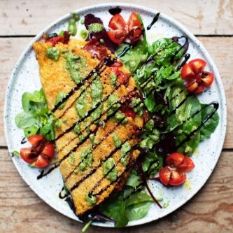 Mediterranean Vegan Omelette Gluten Free Essence Yoga Retreats